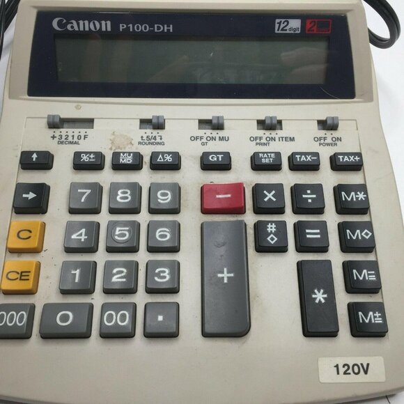 Canon P100-DH 12-Digit Display Printing Calculator Extra Paper Rolls - Picture 3 of 8